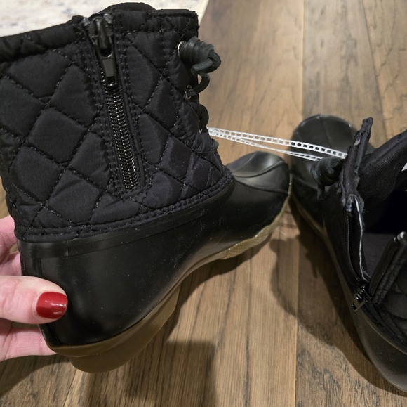 🆕 Sperry Topsider Saltwater Kids Nylon Quilt Duck Boots Fall Winter Classic - Picture 6 of 16